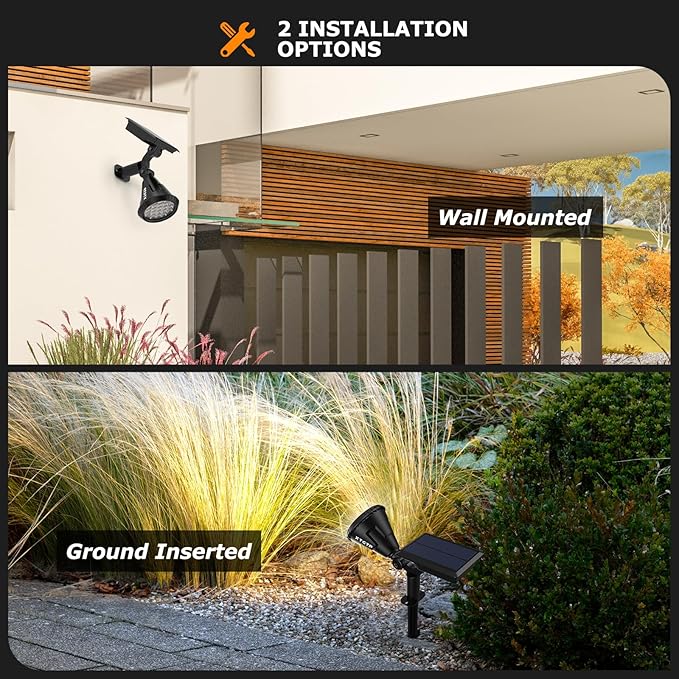 Solar Lights Outdoor, Ultra Bright 21 LEDs IP67 Waterproof Landscape Lighting - Image 5