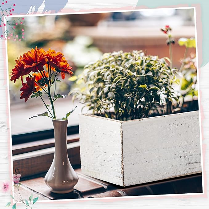 Dandat 1 Set Wood Boxes for Centerpieces 16x4 Inch Rectangle Wooden Planter Box - Image 5