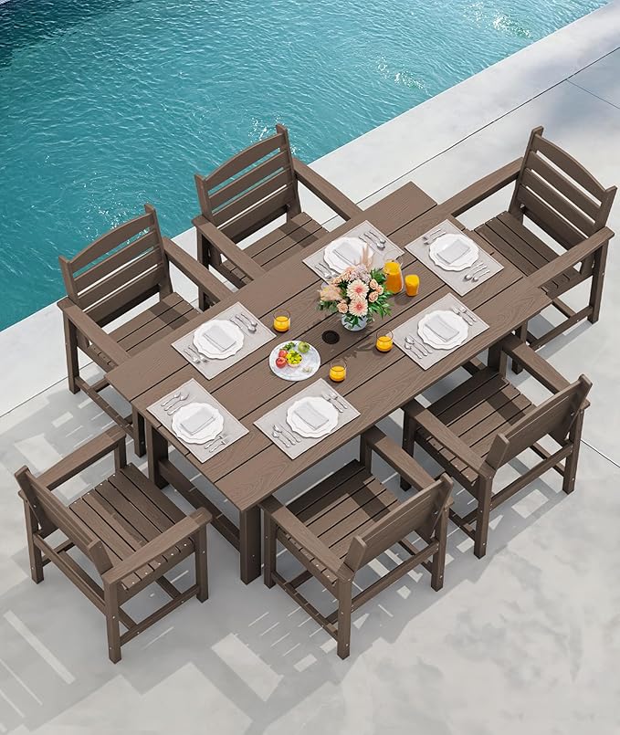 SERWALL 8-Piece Patio Dining Sets - Image 8