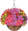 Artificial Hanging Flower for Outdoors, Fake Hanging Basket for Outside by LetuoClipsClipsandHooks