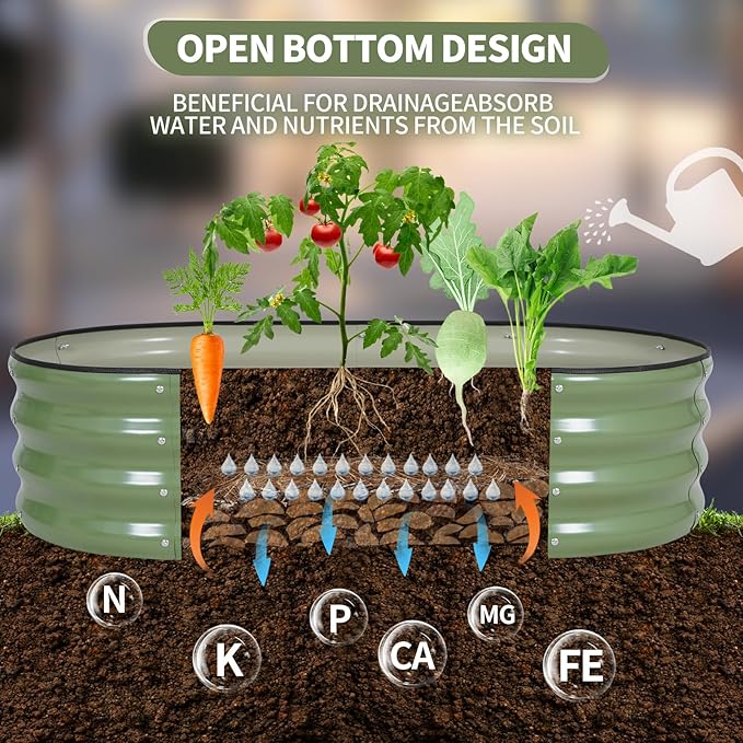 Galvanized Raised Garden Bed Outdoor- Raised Beds - Image 8