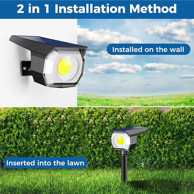 Peasur 12 Pack Solar Lights Outdoor, Solar Spotlights Outdoor Waterproof 3 Modes - Image 5