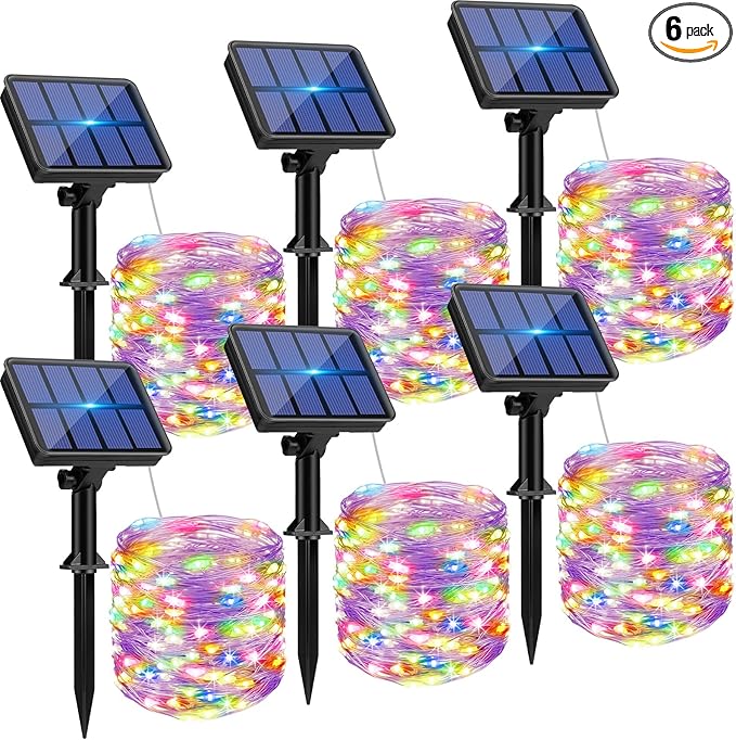 6 Pack Solar String Lights for Outside by btfarmdecorativelighting