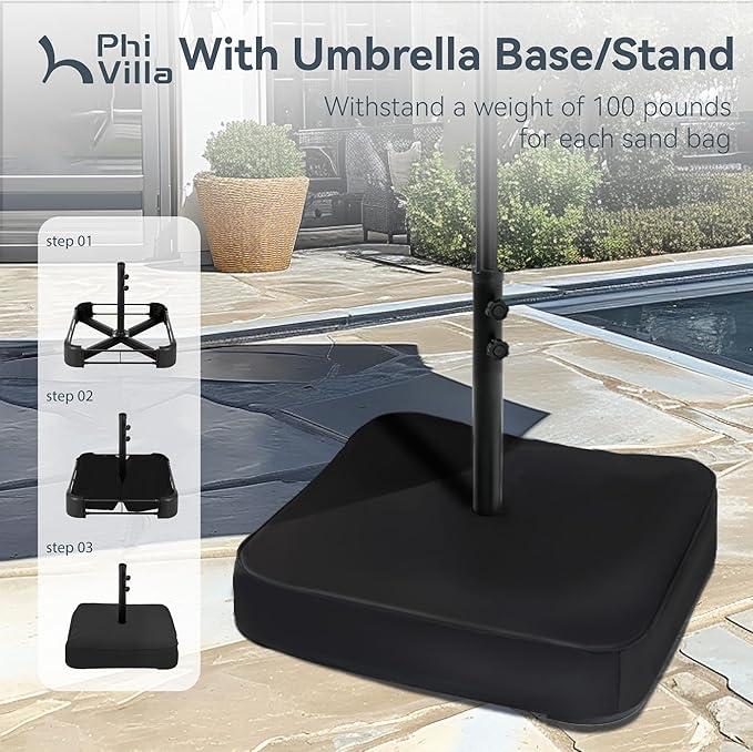 PHI VILLA 15ft Large Patio Umbrellas - Image 3