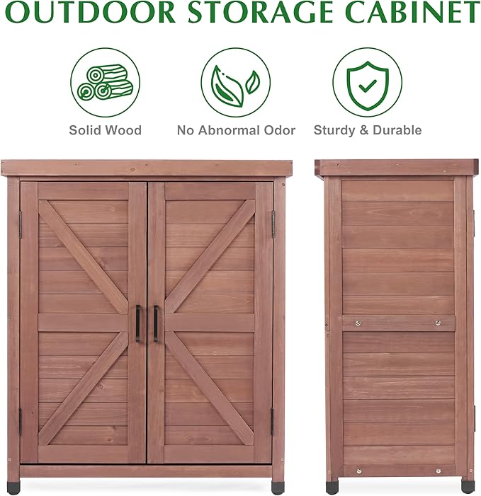 Outdoor Storage Cabinet & Potting Bench Table - Image 7