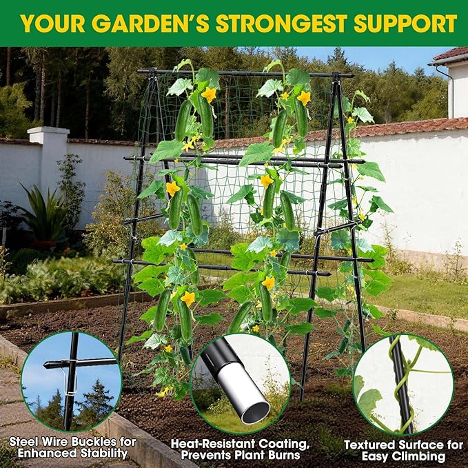 Cucumber Trellis, Metal Garden Trellis - Image 3