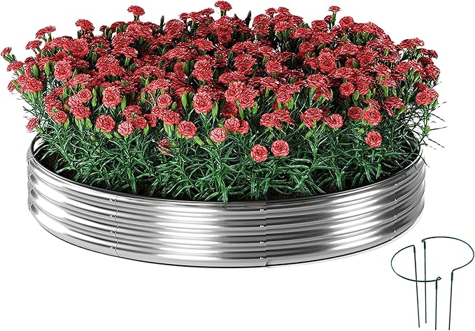 Galvanized Metal Planter Raised Garden Bed Kit by ZFHgarden