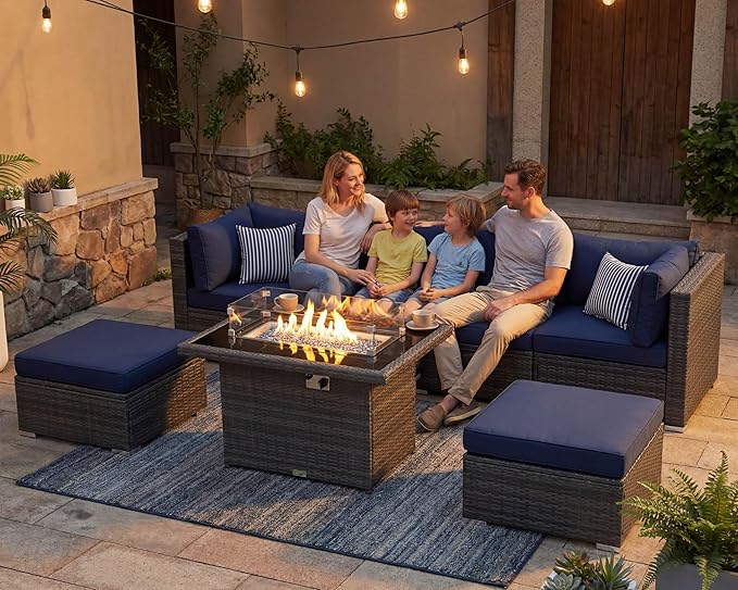 NICESOUL 7 Piece Outdoor Sectional Sofa Set - Image 3