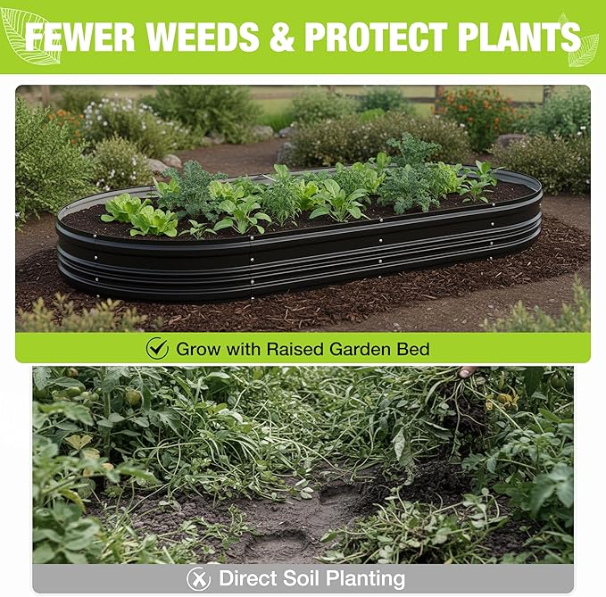 WORKPRO 2PK 8x4x1ft Outdoor Galvanized Raised Garden Bed, Easy Assembly Planter - Image 5