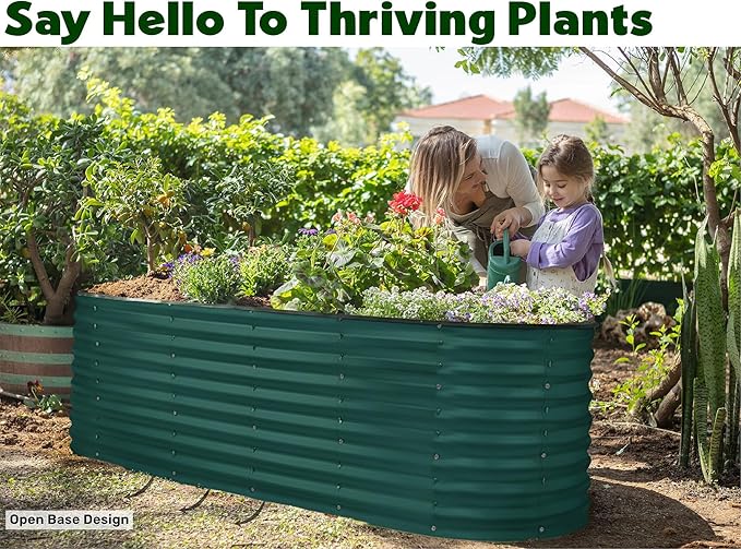 Plant & Plot Galvanized Raised Garden Beds Outdoor // 6×2×2 ft Planter Raised - Image 4