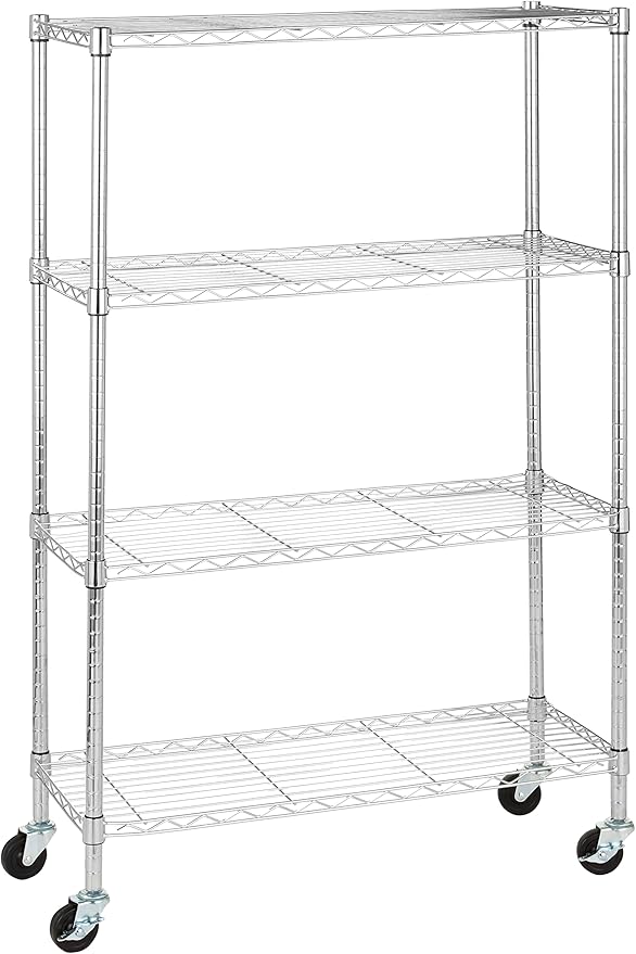 Amazon Basics 4-Shelf Adjustable Heavy Duty Storage Shelving Unit by AmazonBasics
