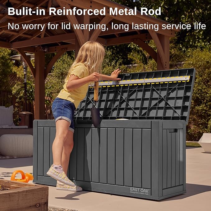EAST OAK Outdoor Storage Box, 60 Gallon Deck Box Indoor and Outdoor Use - Image 3