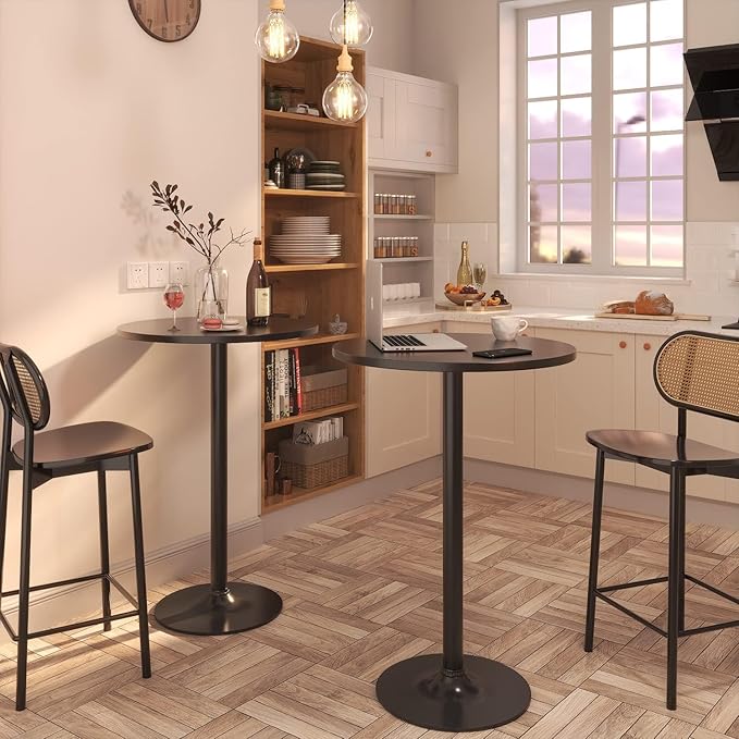 Furmax Bistro Pub Table Round Bar Height Cocktail Table - Image 7