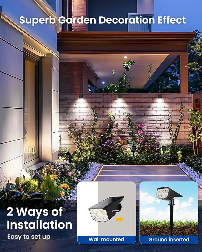 SOLPEX Solar Lights Outdoor Waterproof IP65, Landscape Spotlights Outdoor - Image 6