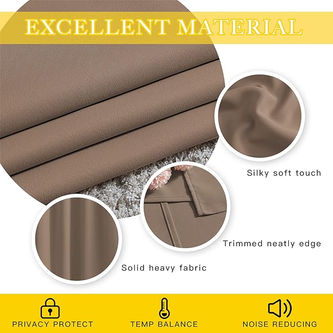 NICETOWN Blackout Blinds for Patio Door, Sliding Door Insulated Blackout - Image 5