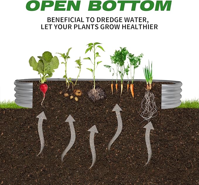 Galvanized Raised Garden Bed Kit 8ft Galvanized Planter Garden Boxes Outdoor - Image 6