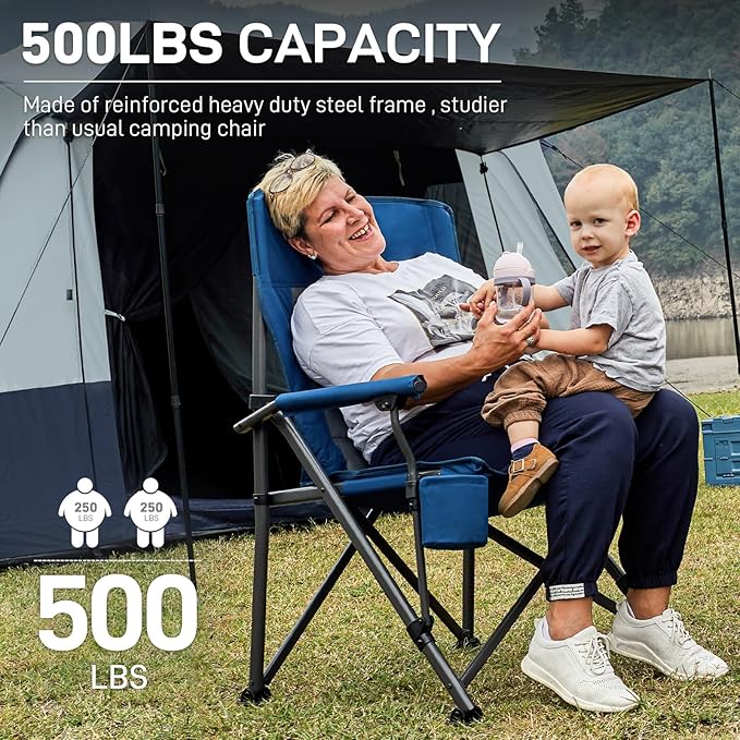 EVER ADVANCED Oversized Folding Camping Chair - Image 2