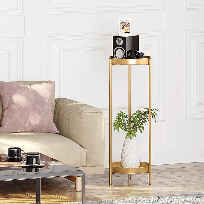 Metal Gold Tall Plant Stand Indoor or Outdoor - Image 6