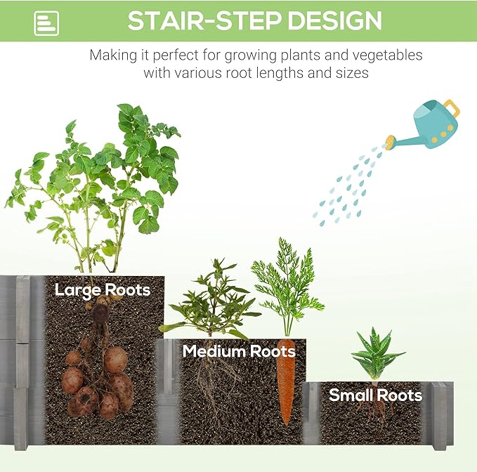 Outsunny 3-Tier Raised Garden Bed - Image 4