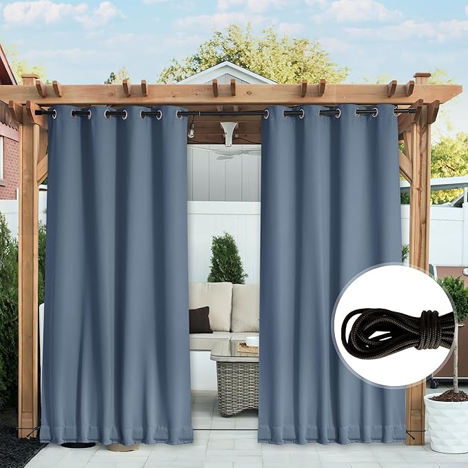 NICETOWN 2 Panels Outdoor Curtains - Image 6
