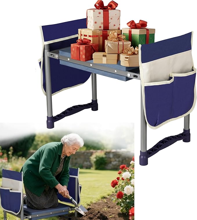 Luvenia Garden Kneeler and Seat, Foldable Garden Stool 10.8" Wider Heavy Duty - Image 9