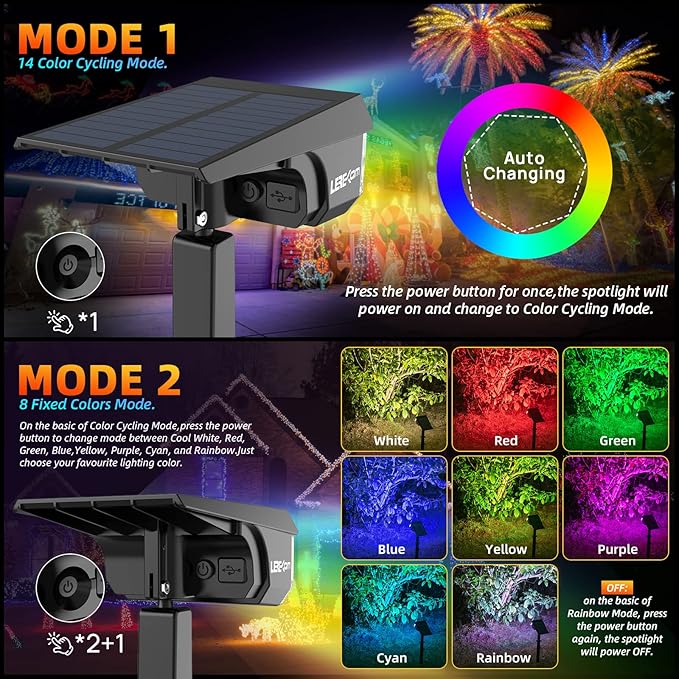 Color Solar Light Outdoor Waterproof Spotlights - Image 6