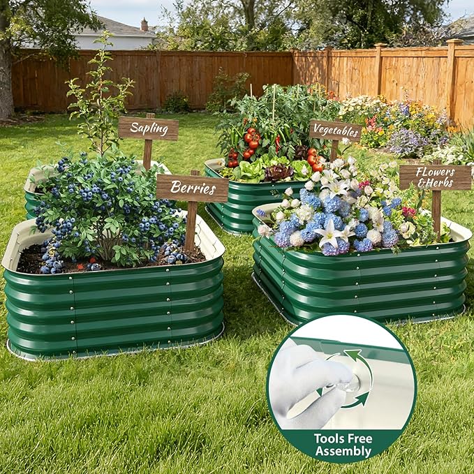 Galvanized Raised Garden Bed Outdoor, Gardening Beds - Image 7
