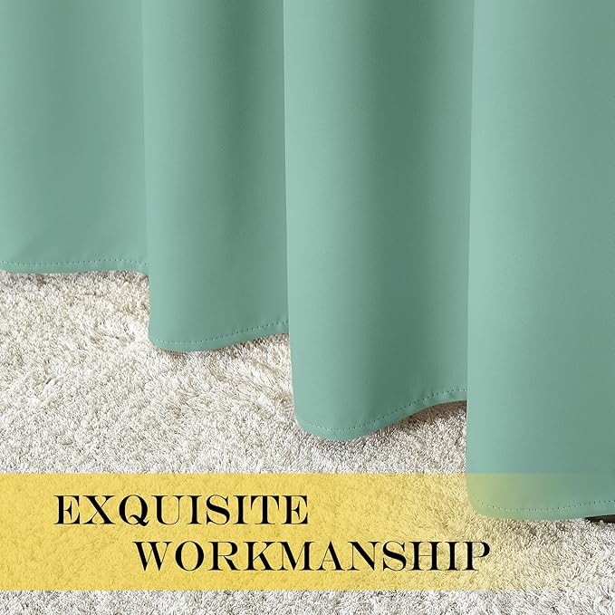 NICETOWN Aqua Blue Blackout Curtains - Image 6