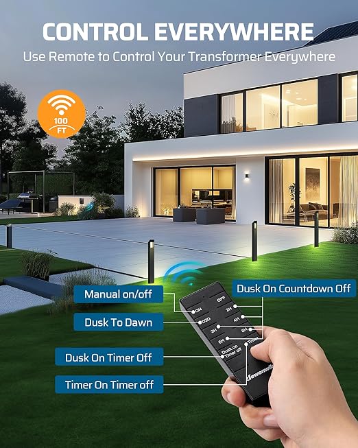 DEWENWILS 200W Low Voltage Landscape Transformer, Photocell Sensor & Timer - Image 2