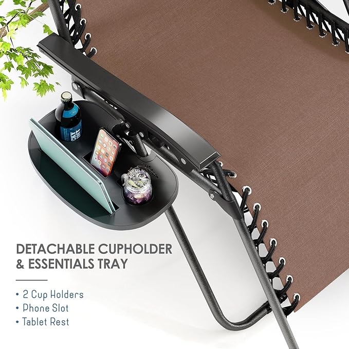 Nestl Zero Gravity Chairs Set of 4, Patio Lounge Chair Outdoor - Image 5
