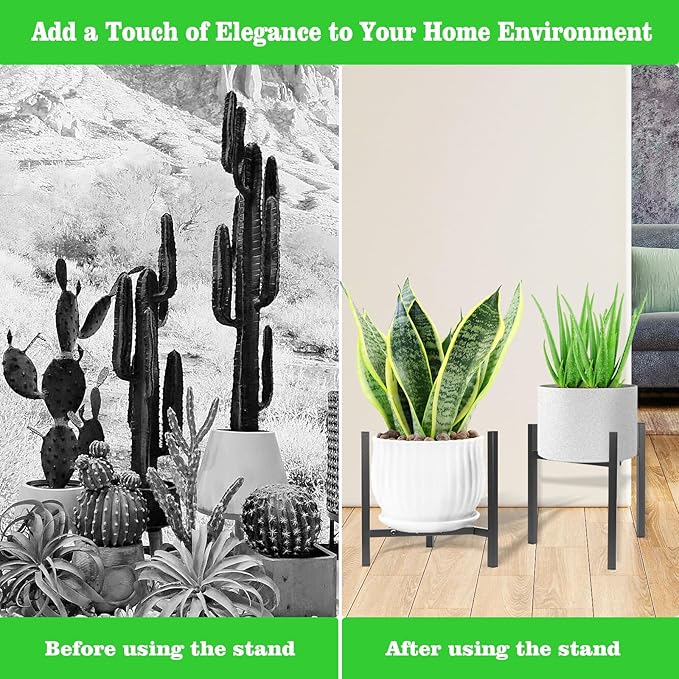 Airpark Plant Stand Indoor Adjustable, Metal Modern Plant Stands, Heavy Duty - Image 8
