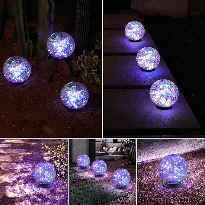 Solar Globe Lights Outdoor Waterproof-Solar Balls-Solar Garden Lights-Orbs - Image 7