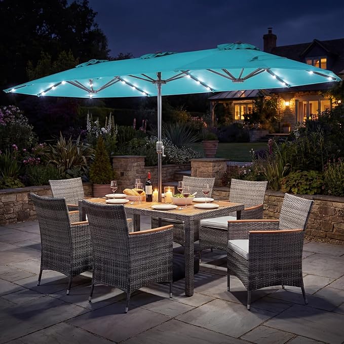Tangkula 9 Pieces Rattan Outdoor Dining Set by TANGKULA