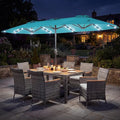 Tangkula 9 Pieces Rattan Outdoor Dining Set by TANGKULA
