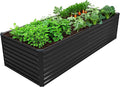 8x2x2FT Galvanized Raised Garden Bed Kit, Vegetable Plant Boxes-Rectangle Metal by DIIYIV