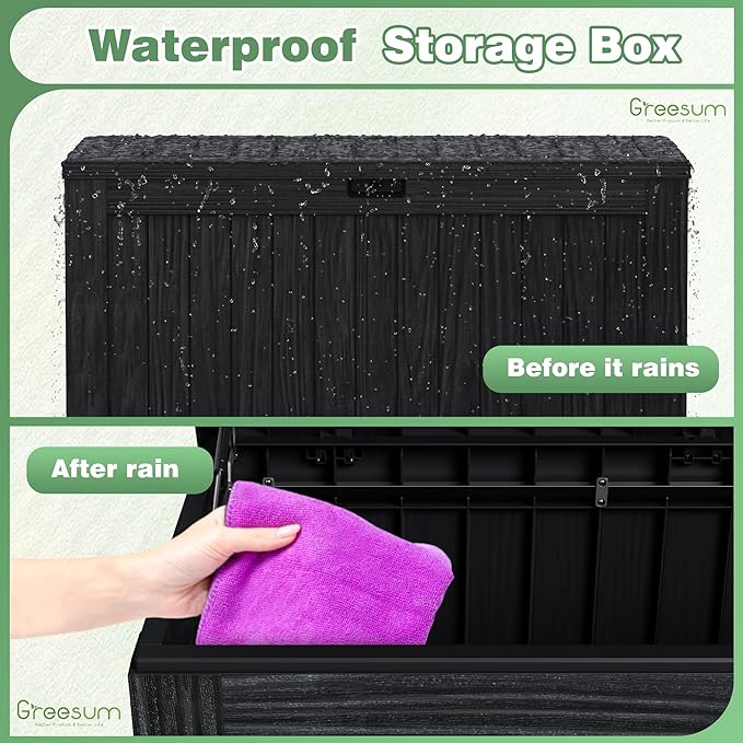 Greesum Outdoor Storage Box 120 Gallon Storage Bin - Image 7
