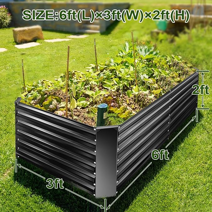 EDOSTORY Metal Raised Bed Garden Bed Kit, Large Metal Raised Garden Beds - Image 3