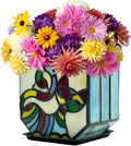 Stained Glass Cat Pot with Drainage, Cute Planters by Entlityful