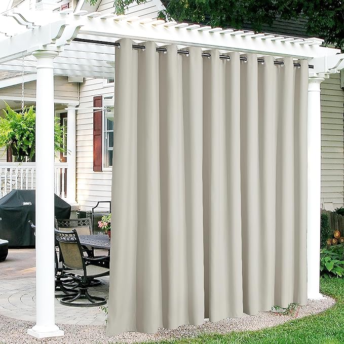 RYB HOME Extra Wide Outdoor Curtains by RYBHOME