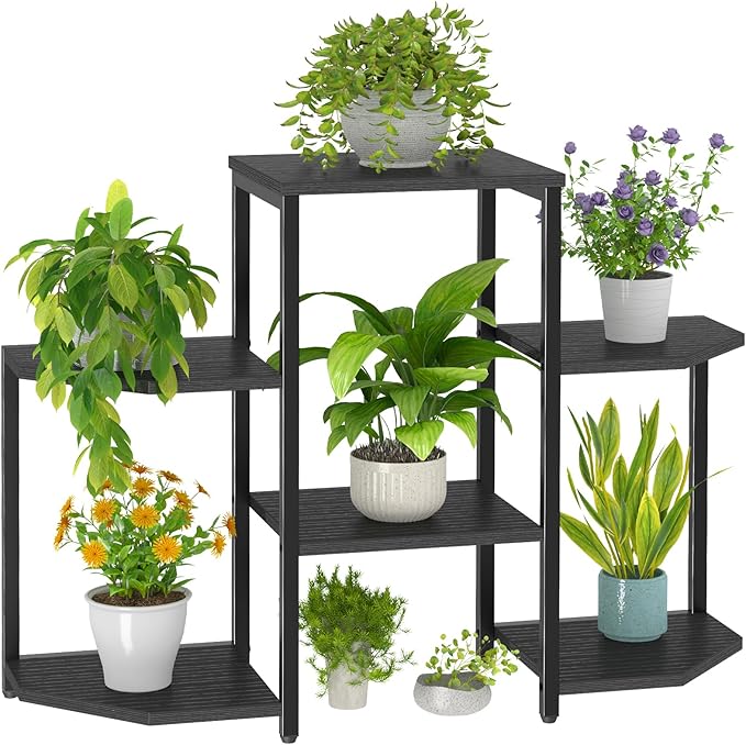 Plant Stand Indoor, 6 Potted Plant Stand, 6 Tiers Large Flower Holder, Planter by Asgolion