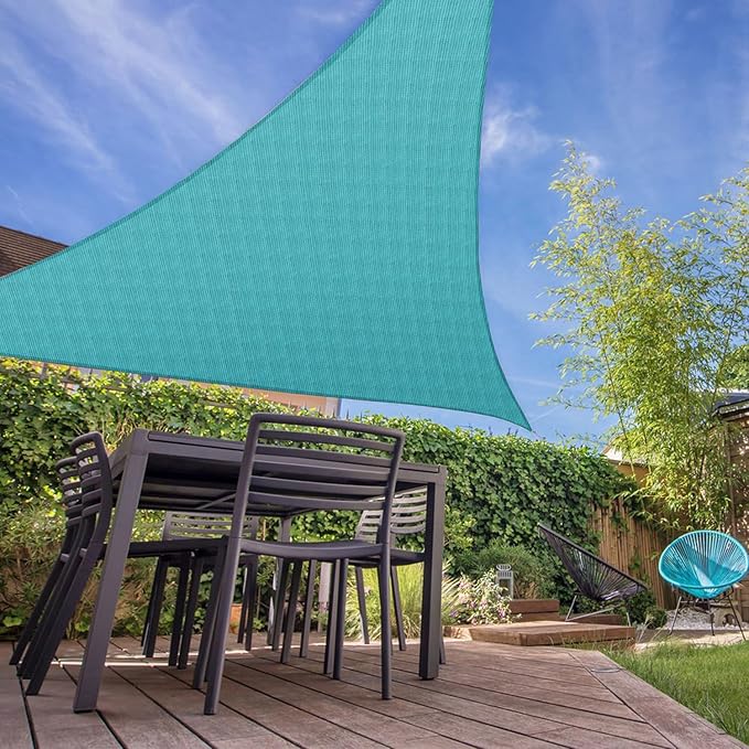 E&K Sunrise 19' x 19' x 19' Sun Shade Sail Triangle Canopy Shade Cover UV Block - Image 7