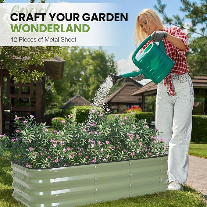 G GOOD GAIN 3-in-1 Adjustable Raised Garden Bed Kit | Galvanized Planter Boxes - Image 2