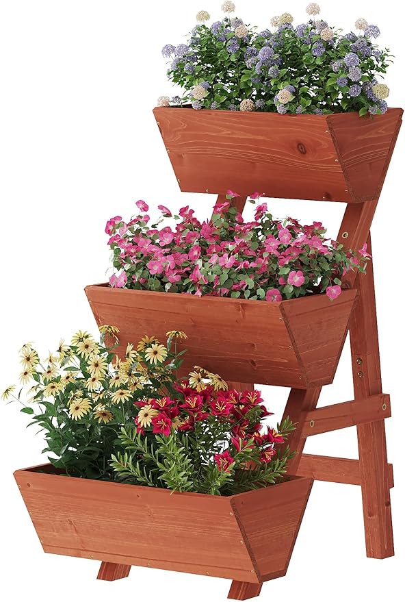 Raised Garden Bed, 3 Tier Small Vertical Garden Planter by VIEWCARE