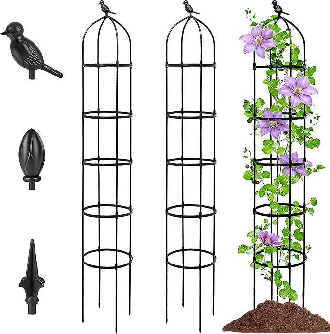 2-Pack 6.7FT Garden Obelisk Trellis by TCBWFY