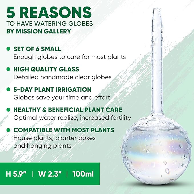 Clear Plant Watering Globes Set of 6 - Image 3