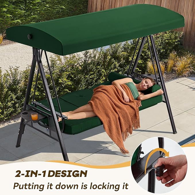 3 in 1 Outdoor Porch Swing - Image 2