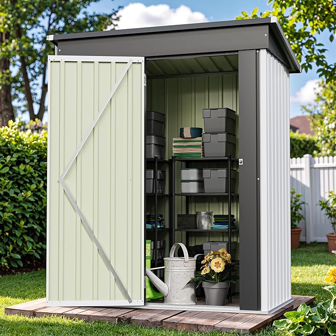 Patiowell 5x3 FT Outdoor Storage Shed, Garden Tool Shed - Image 7