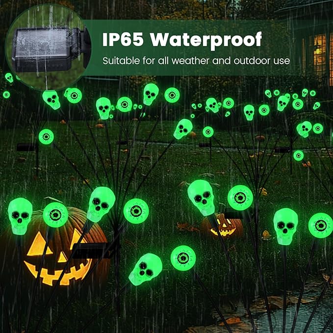 Solar Lights Outdoor, Halloween Decorations Outdoor, Scary Eyeball Lights - Image 6