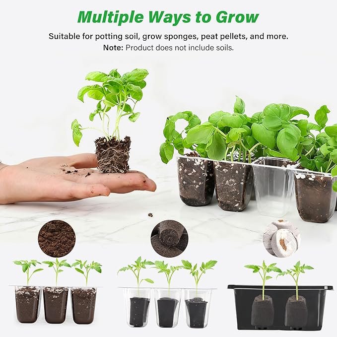 Bonviee 5-Pack Seed Starter Tray Seedling Kits, Plant Starter Kit - Image 5