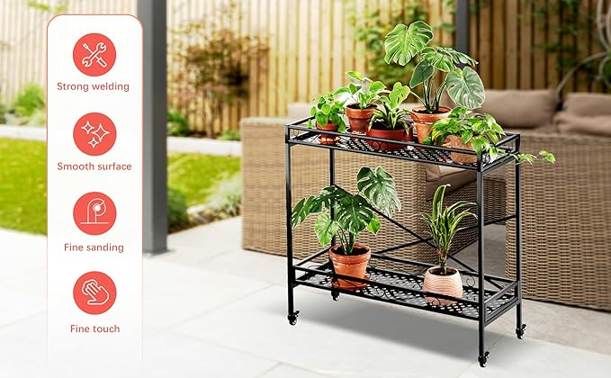 Zhongma 2 Tier Sturdy Metal Plant Stand - Image 6